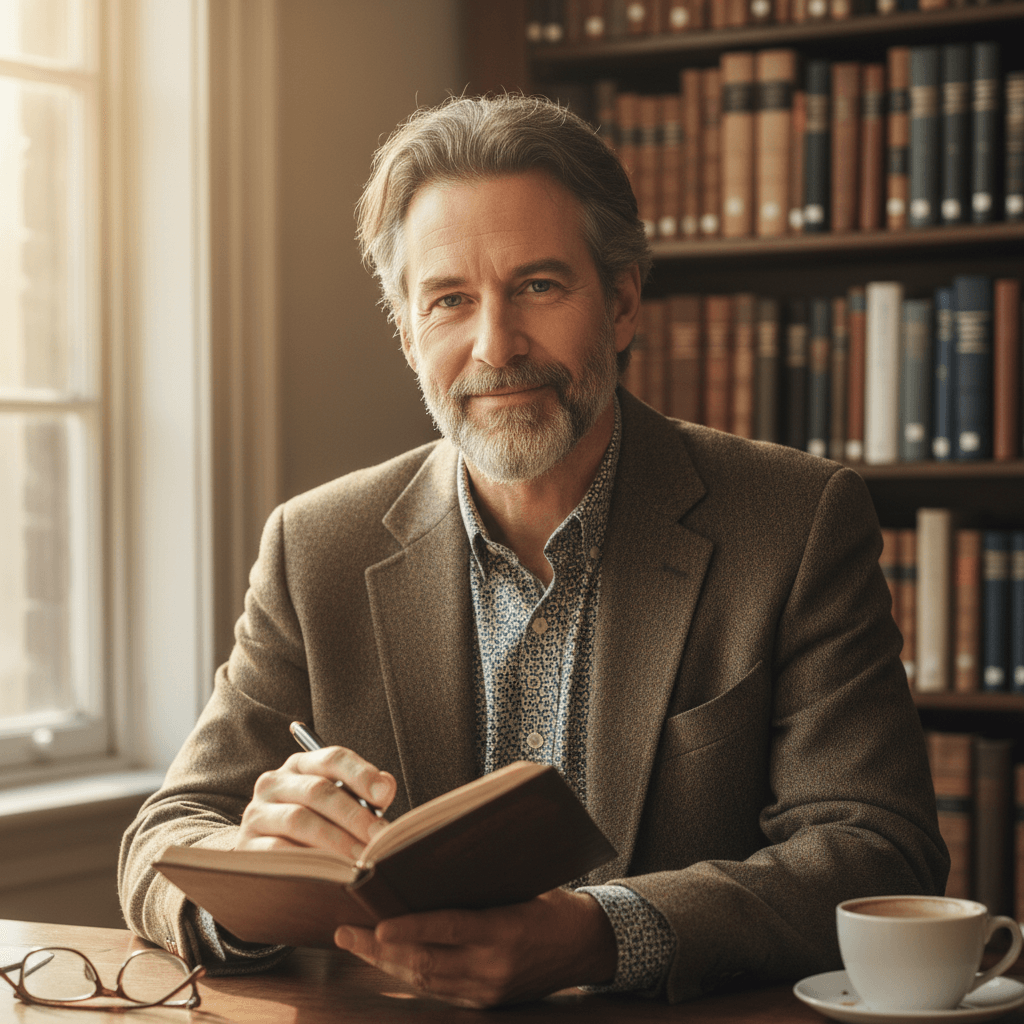 Author sample headshot example